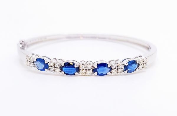 BLUE SAPPHIRE  & DIAMOND BANGLE AD NO. 2659