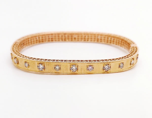 PRINCESS 18 K ROSE GOLD SATIN FINISH BANGLE AD NO 2648