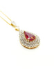 Extraordinary Collection: Ruby And Diamond Pendant In 14k Yellow Gold