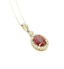 RUBY AND DIAMOND HALO PAVE PENDANT AD NO.2513