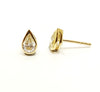 Diamond Pear-Cut Stud Earrings In 14k Yellow Gold