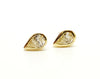 Diamond Pear-Cut Stud Earrings In 14k Yellow Gold