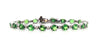 Tsavorite and Diamond Bracelet in 14K White Gold AD NO 3001