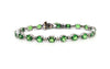 Tsavorite and Diamond Bracelet in 14K White Gold AD NO 3001