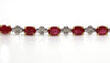 Ruby and Diamond Flower Bracelet in 14k Yellow Gold AD NO. 3002