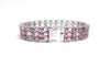 PINK SAPPHIRE AND DIAMOND TRIPLE ROW BRACELET/ITEM CODE: BR 39