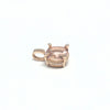 Morganite And Diamond  Pave Pendant set with 14k Rose gold