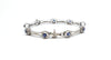Sapphire and Pave Diamond Halo Bracelet