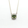Cushion Cut Peridot and Diamond Pendant AD No: 2088