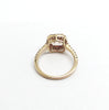 Cushion Cut Morganite Diamond Halo Cocktail Ring AD NO 2107