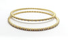 Gold Bead and  Diamond Bangle in 14k Yellow Gold (1.49 ct. tw.) AD NO 2108