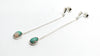 Opal Drop Earrings in 14k white Gold