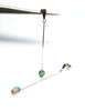 Opal Drop Earrings in 14k white Gold