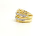 Crossover Diamond wide ring