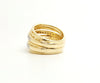 Crossover Diamond wide ring