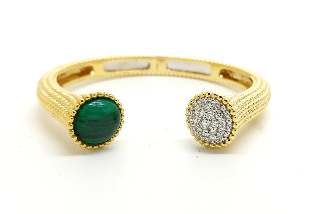 Diamond and Malachite Model Bracelet