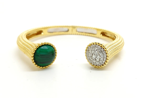 Diamond and Malachite Model Bracelet