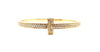 Diamond T Pave Bangle in 14k Rose Gold AD No. 2216