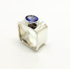 Tanzanite silver square Ring