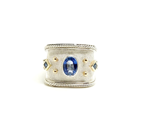 Blue Sapphire and Diamond NWA Ring