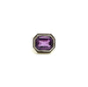 Amethyst and Diamond Pave  Bezel Ring
