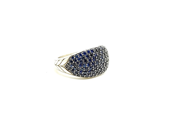 Blue Chevron Pave Sapphire  Ring SL RNG -60