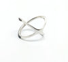 Pave Black Diamond Crossover Fashion Ring