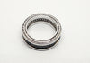 PAVÉ BAND IN STERLING SILVER WITH BLACK DIAMONDS SIL-RNG-066