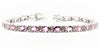 Pink Sapphire And Diamond Tennis Bracelet Ad No.0959