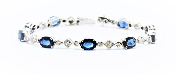 BLUE SAPPHIRE AND DIAMOND STAR BRACELET AD NO.1622