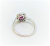 Emerald Cut Ruby and Diamond Halo Ring AD NO.-2151