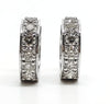 Mini Pave-Set Huggie Hoop Earrings in 14k White Gold (1.53 ct. tw