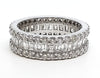 Baguette & Pavé Diamond Ring in 14k White Gold