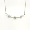 Premier Three-Stone Diamond Necklace in White Gold AD. NO. 2359