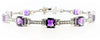 AMETHYST AND DIAMOND HOT-CAKE BRACELET
