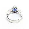 Tanzanite and Diamond Halo Split Shank Ring