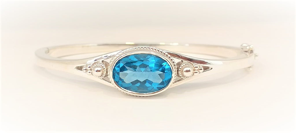Vintage Blue Topaz Bangle