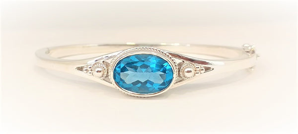Vintage Blue Topaz Bangle