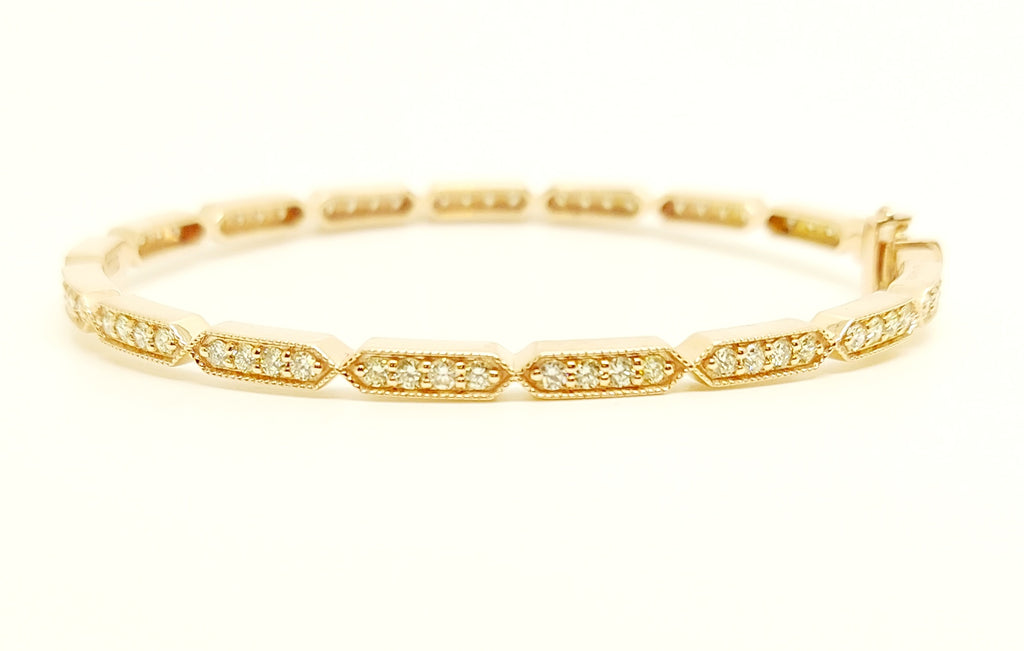 DIAMOND BANGLE IN 14K ROSE GOLD