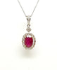 RUBY AND DIAMOND HALO PAVE PENDANT AD NO.2513