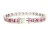 DOUBLE ROW PINK SAPPHIRE & DIAMOND BRACELET AD NO. 2036