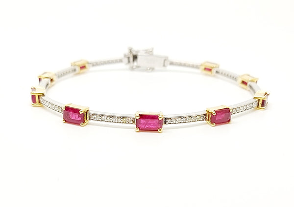 RUBY AND DIAMOND HOT-CAKE BRACELET AD NO: 2760