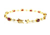 Ruby And Diamond Bar Bracelet In 14k Yellow Gold Ad No: 2400