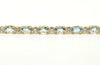 Oval Aquamarine And Round Diamond Bracelet In 14k Yellow Gold