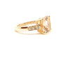 Cushion-cut Morganite & Diamond Statement Ring in 14k Rose Gold