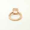 Cushion-cut Morganite & Diamond Statement Ring in 14k Rose Gold