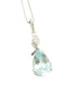 Pear Shaped Aquamarine and marquise-cut Diamond Pendant (AD NO. 2905)