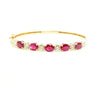 Ruby and Diamond Bangle in 14K Yellow Gold