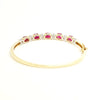 Ruby and Diamond Bangle in 14K Yellow Gold