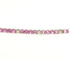 Round Diamond and Pink Sapphire Tennis Bracelet in 14k White Gold